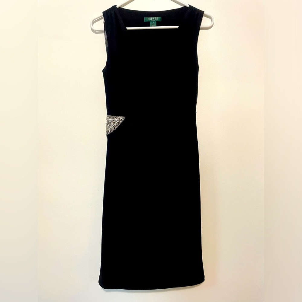 Lauren Black sleeveless party dress